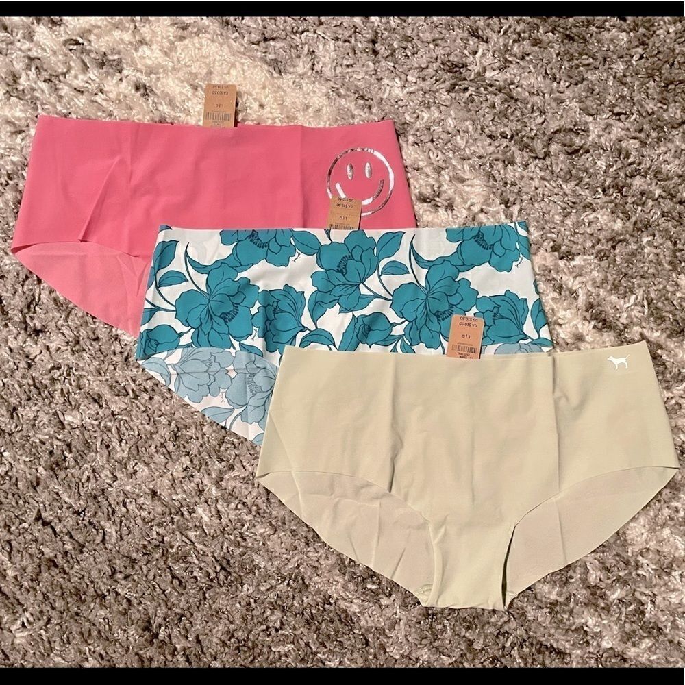 NWT Victoria’s Secret PINK No-Show Hipster 3-Pack Bundle